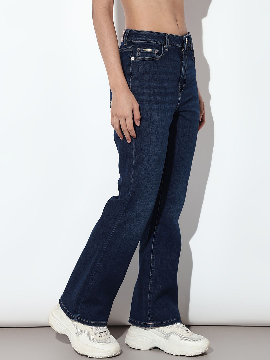 Dark Blue High Rise Paola Flared Jeans