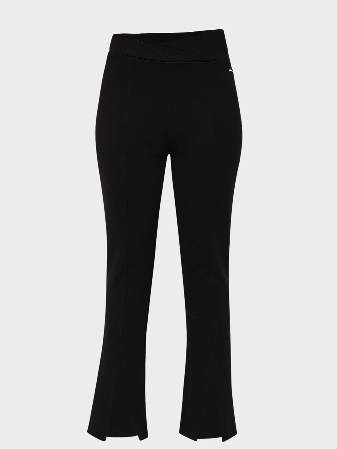 Black High Rise Flared Leggings