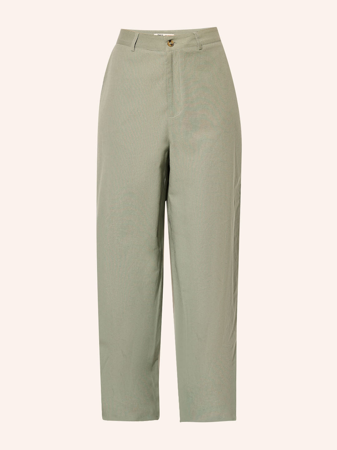 Green High Rise Loose Fit Pants
