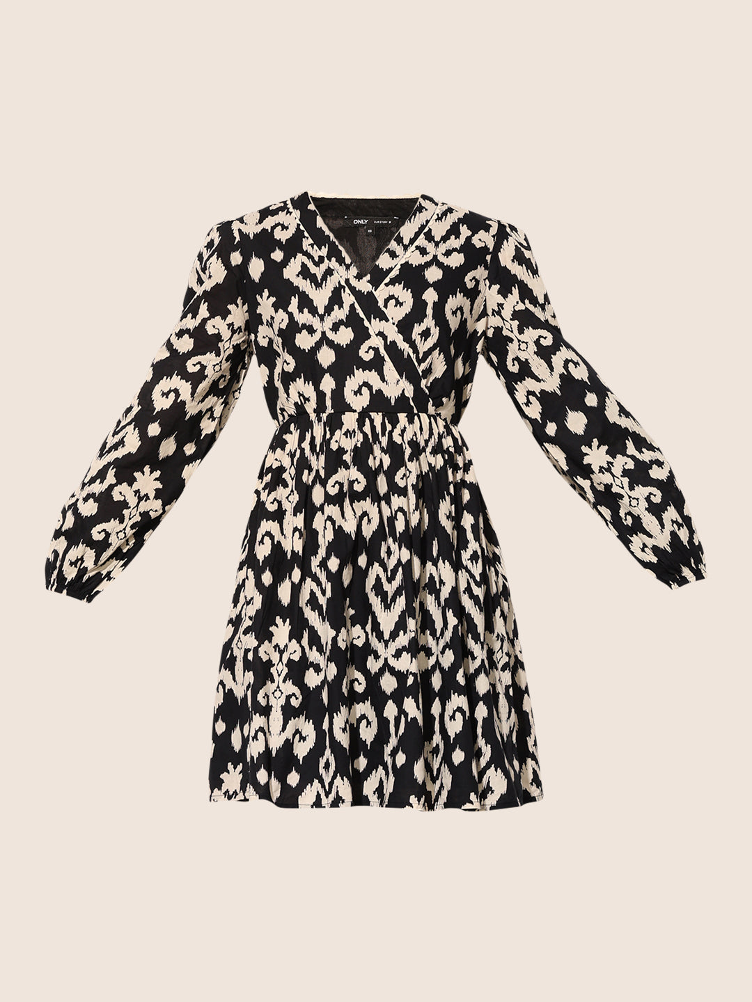 Black Printed Mini Dress