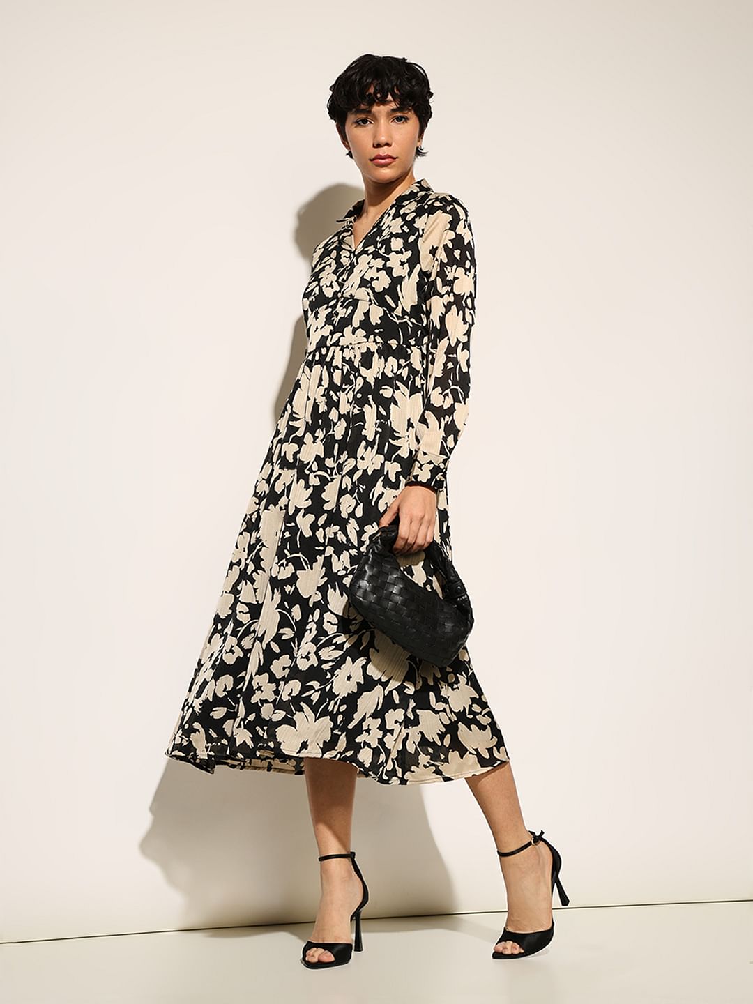 Black Printed Maxi Dress