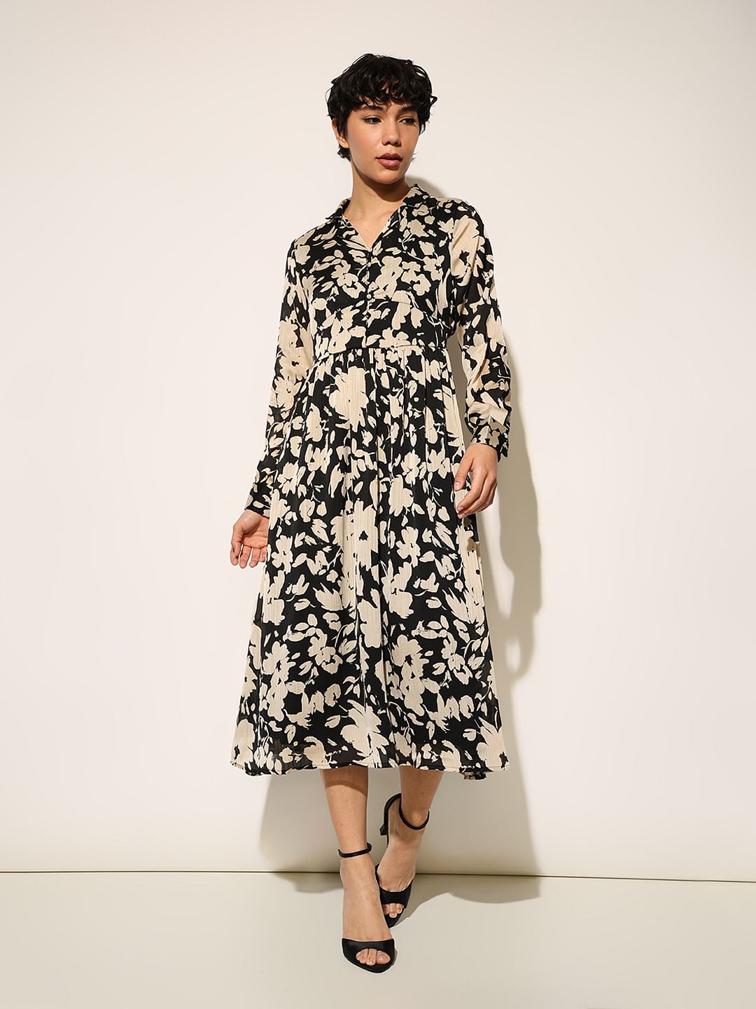 Black Printed Maxi Dress