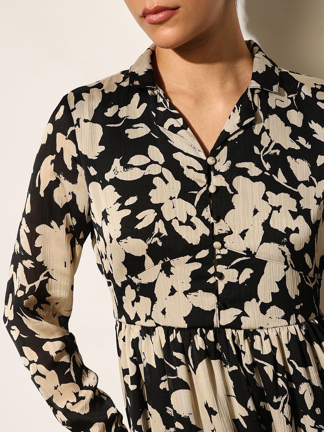 Black Printed Maxi Dress