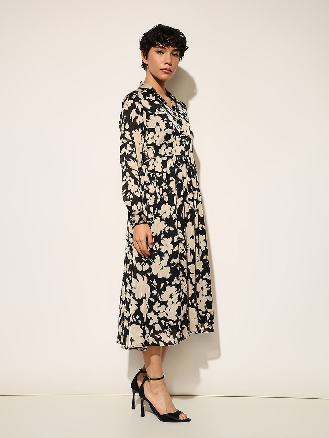 Black Printed Maxi Dress