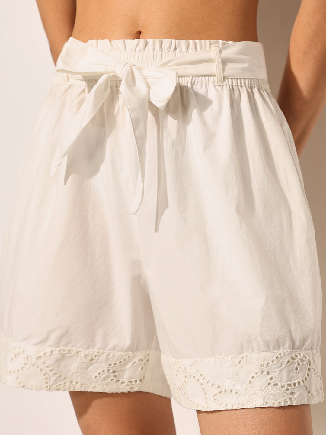 White Top & Shorts Co-ord Set