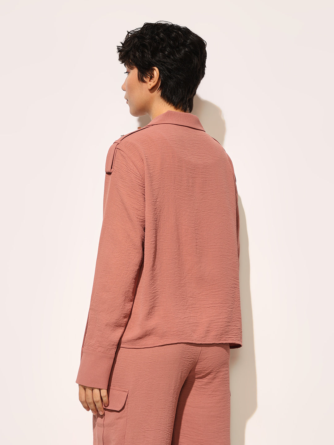 Brown Shirt & Cargo Pant Co-ord Set