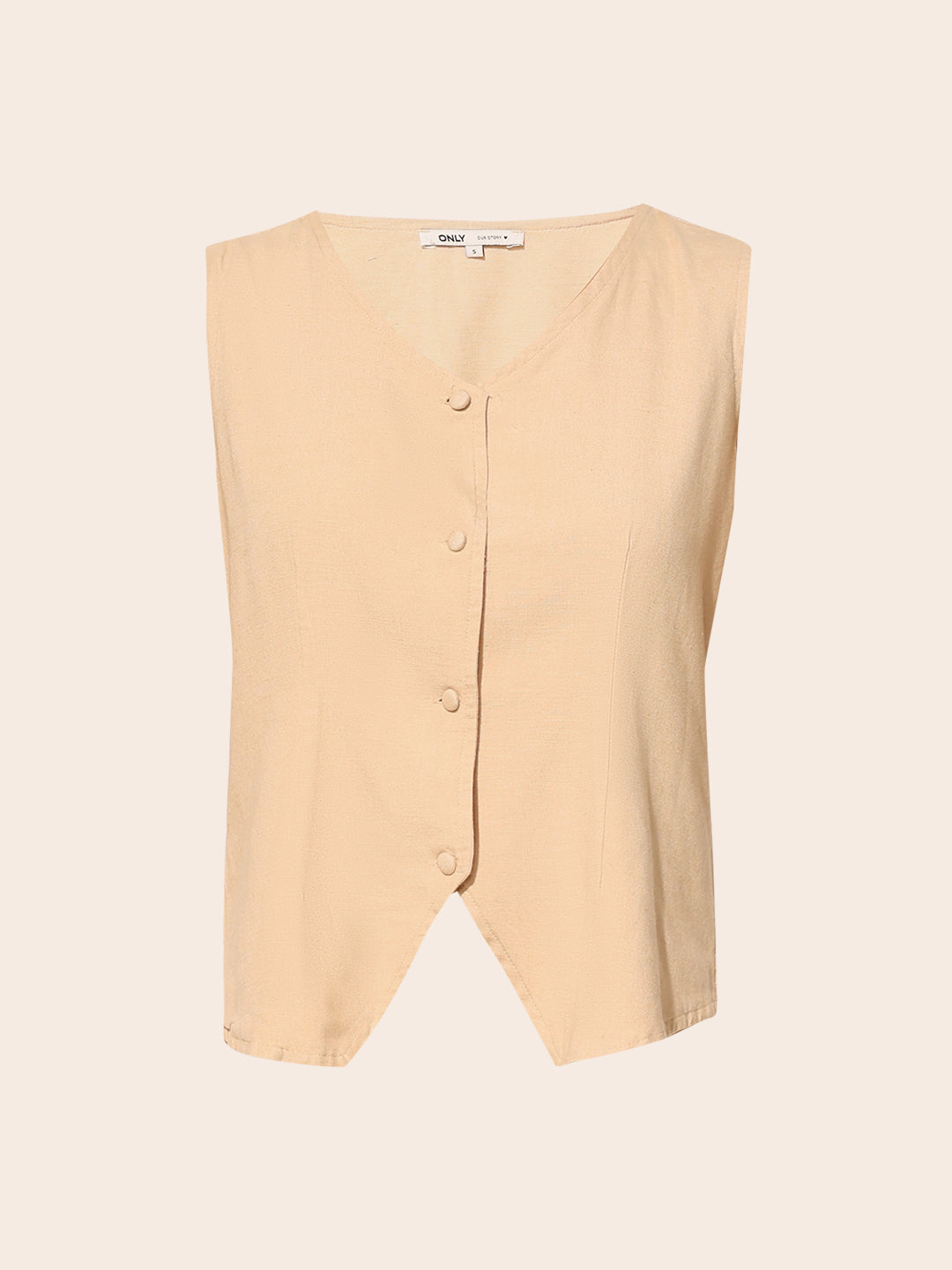 Beige Co-ord Set Vest