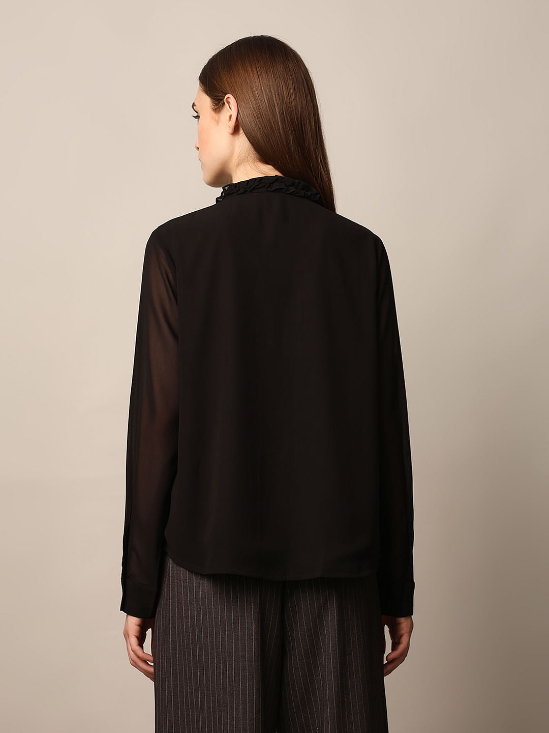 Black Frill Shirt