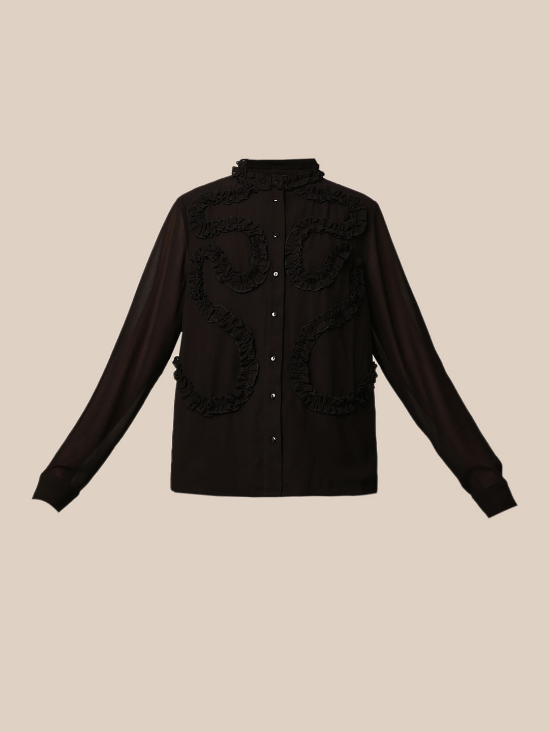 Black Frill Shirt