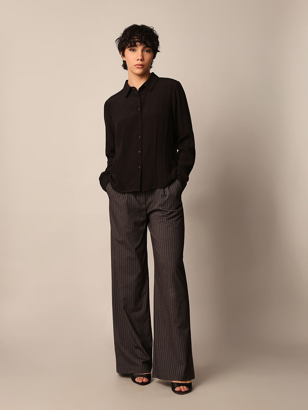 Black Textured Shirt