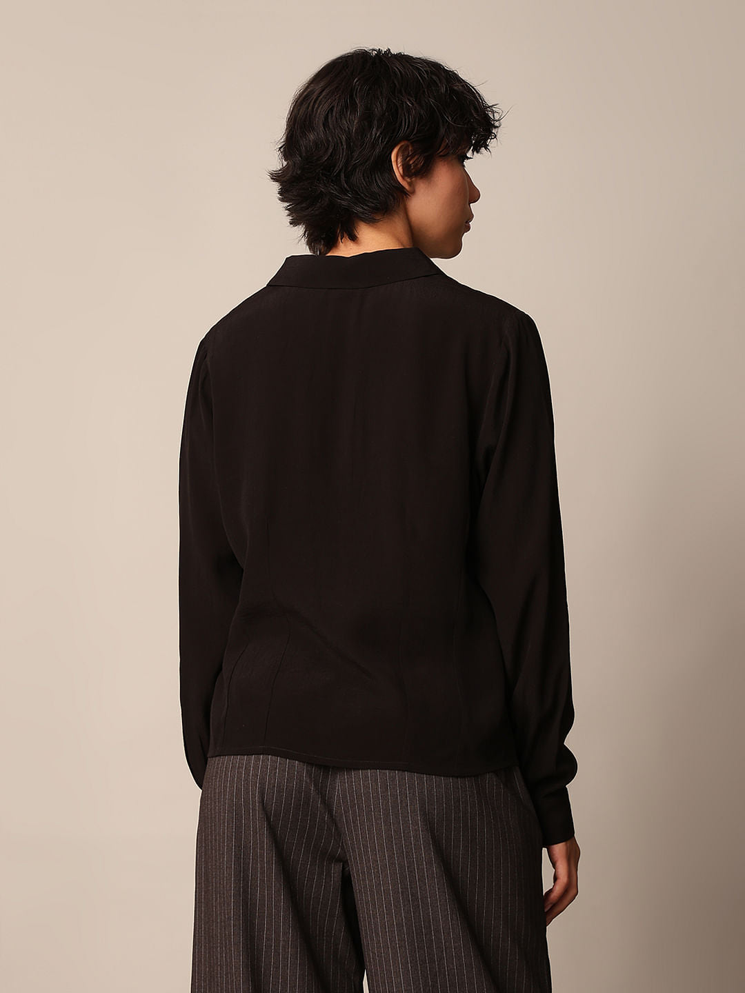 Black Textured Shirt