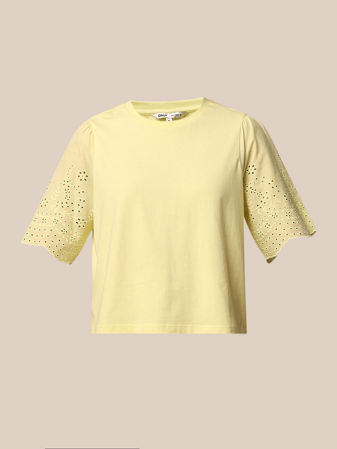 Yellow Embroidered T-Shirt