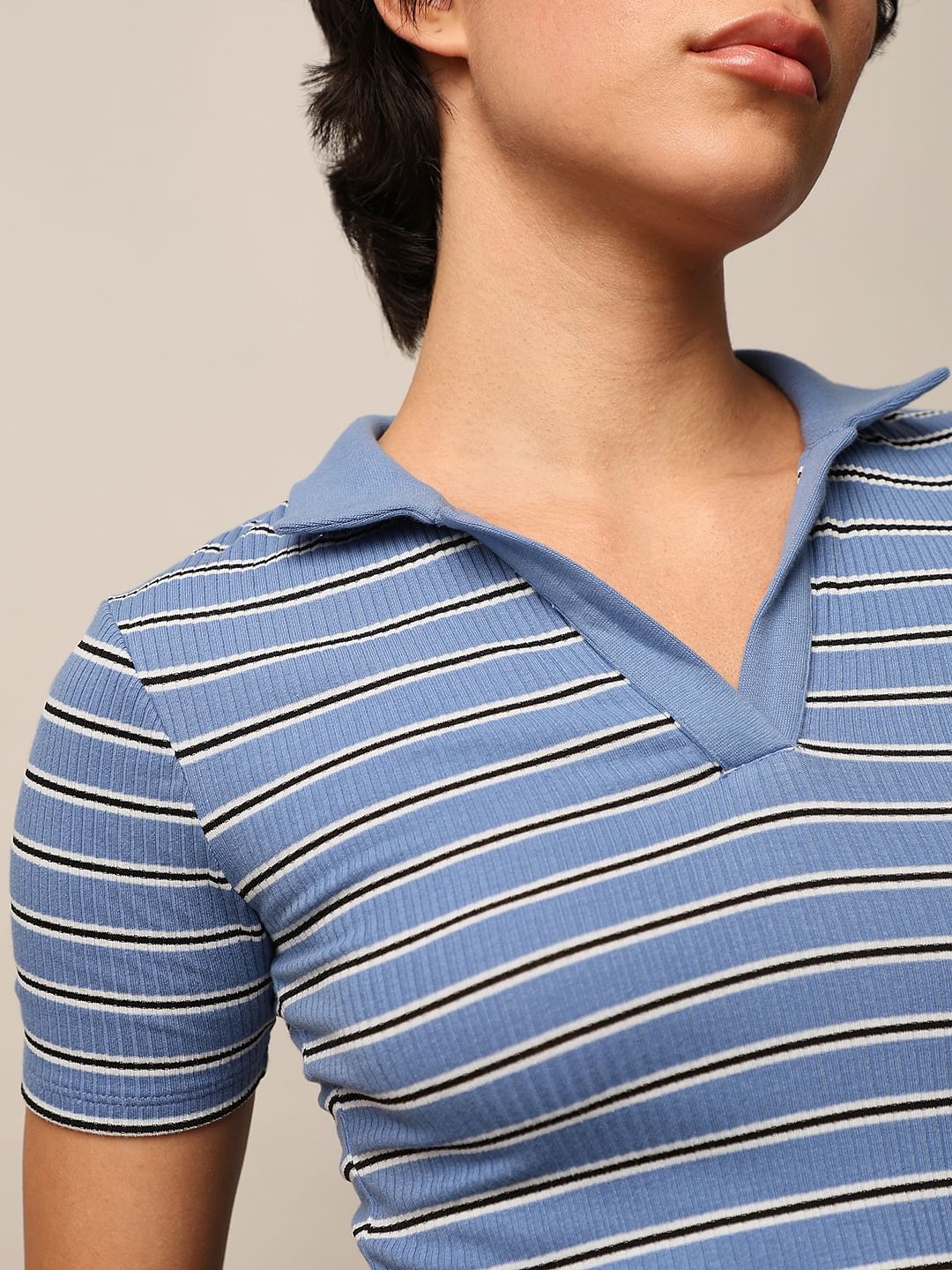 Blue Striped Polo