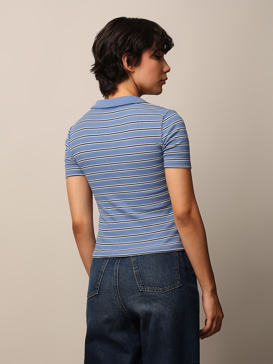 Blue Striped Polo