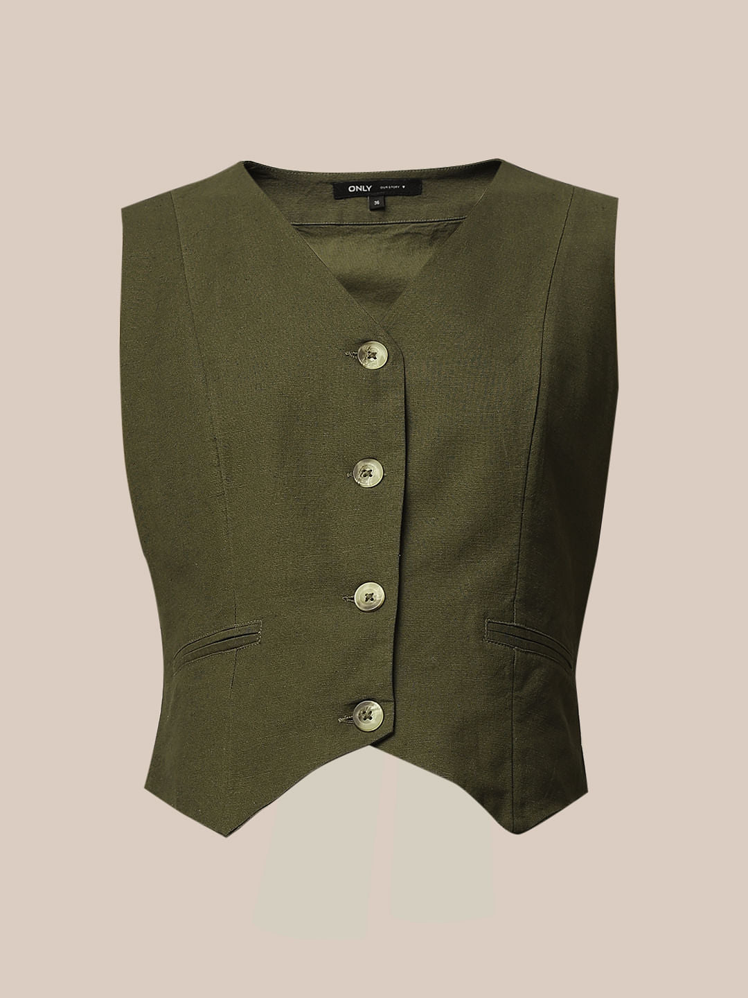 Dark Green Co-Ord Set Waistcoat