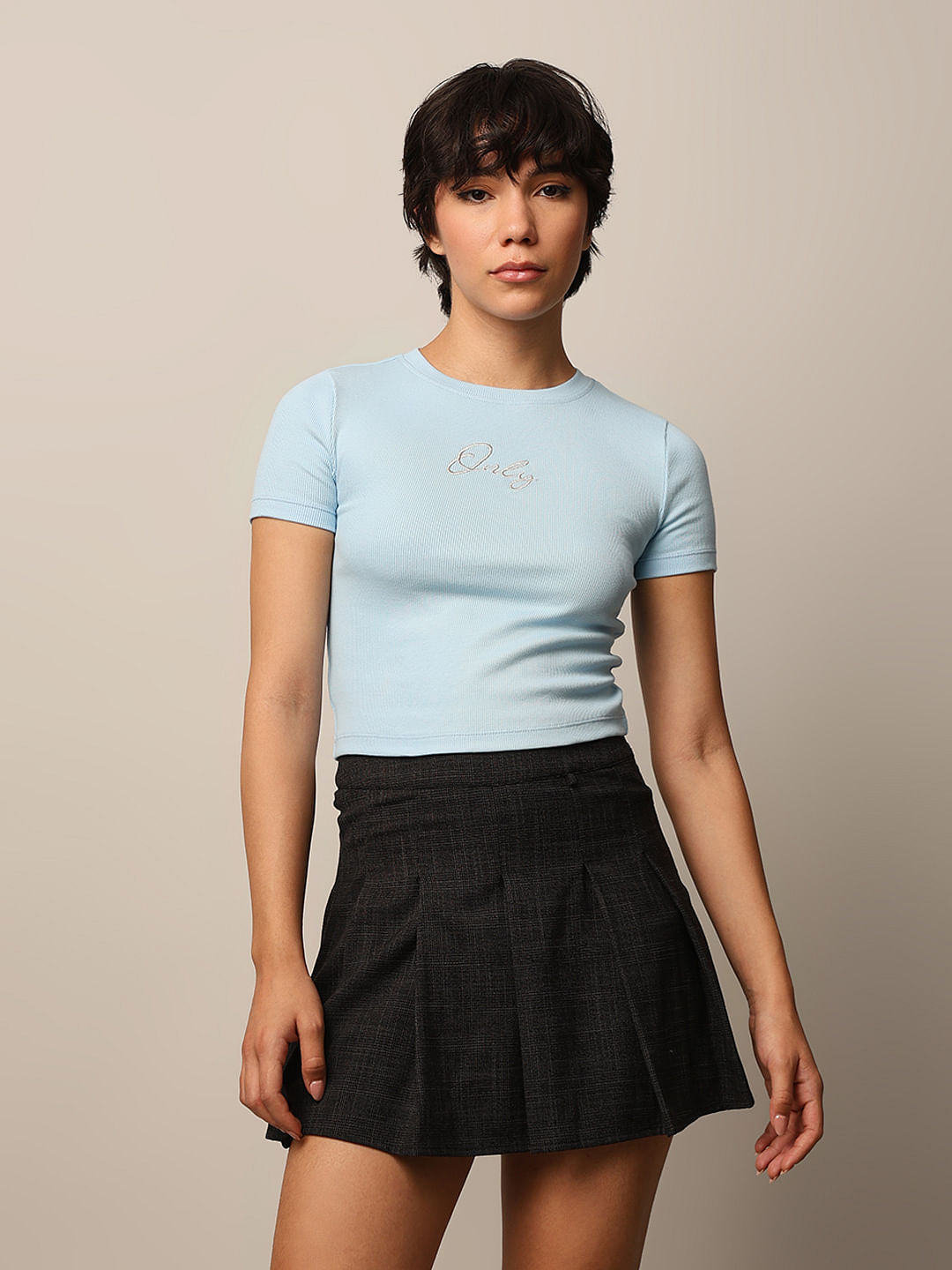 Blue Logo Print T-Shirt