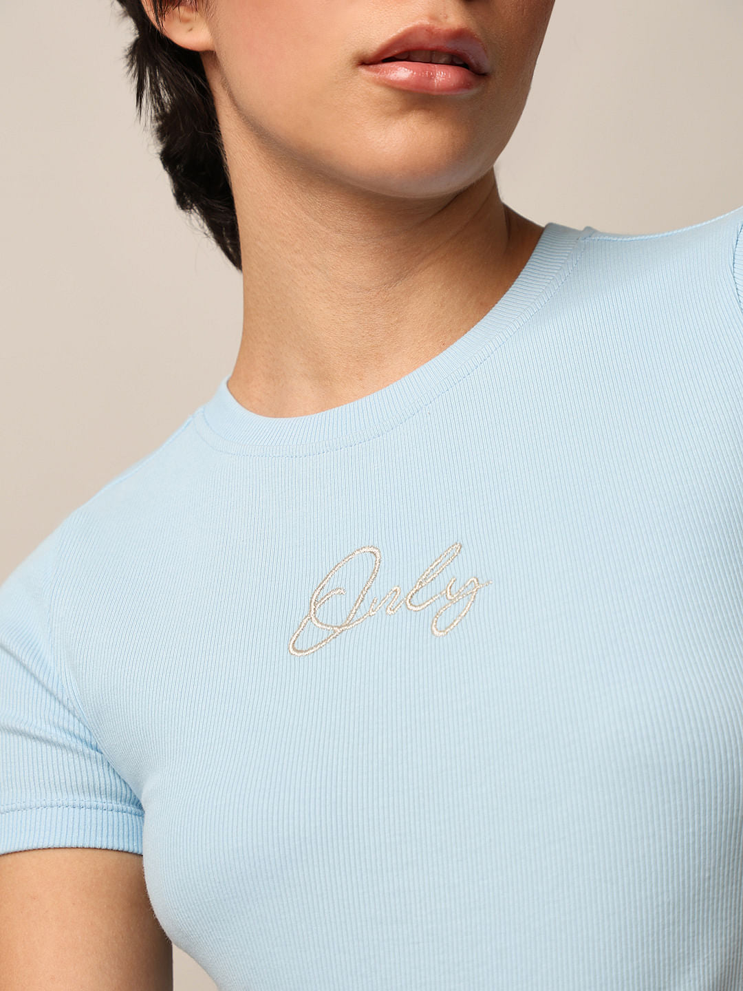 Blue Logo Print T-Shirt