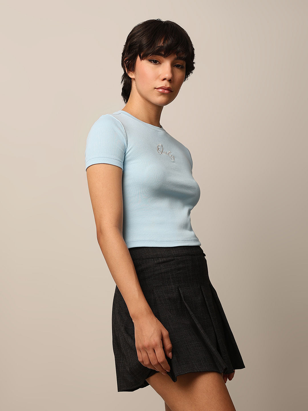 Blue Logo Print T-Shirt