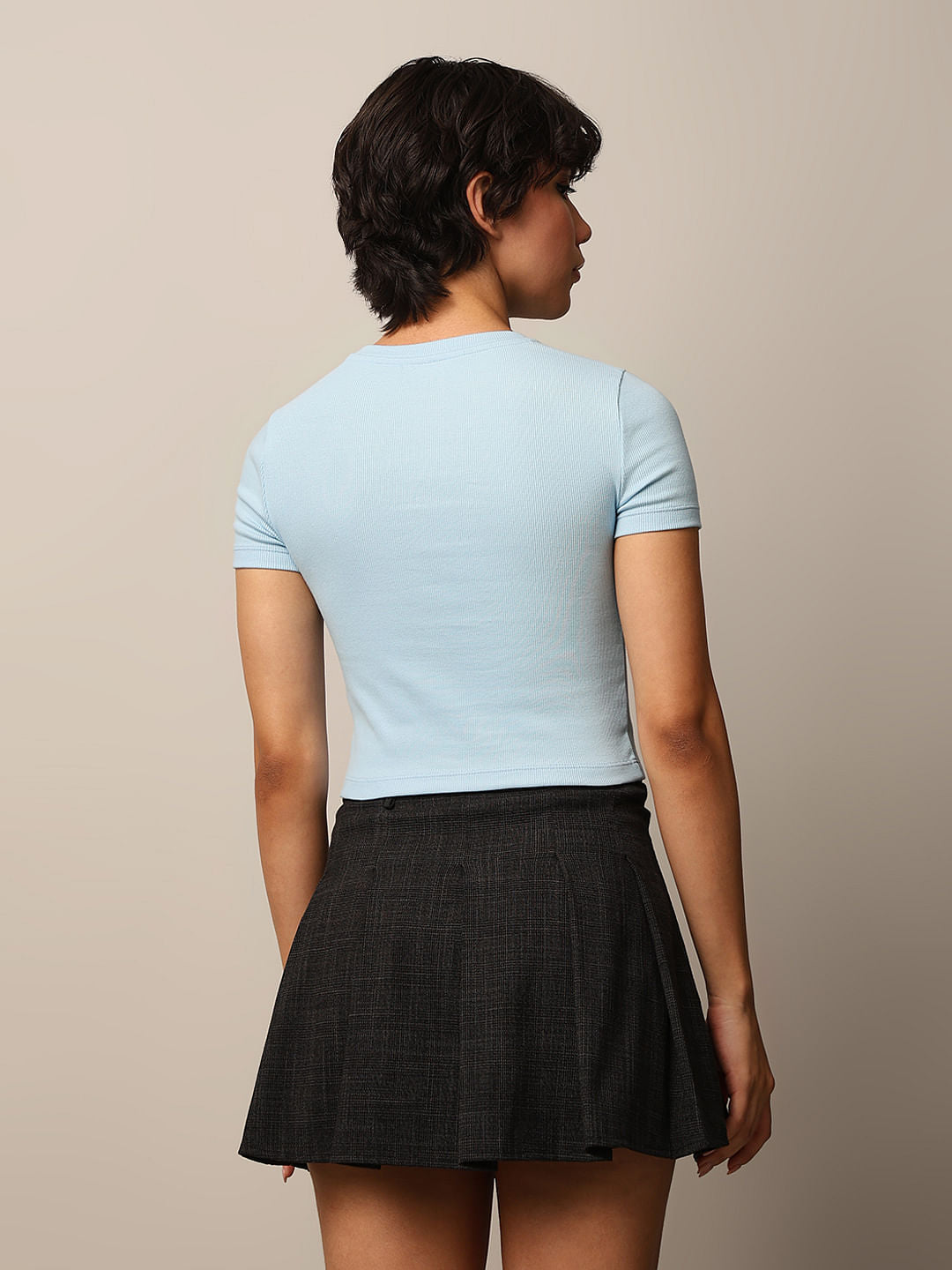 Blue Logo Print T-Shirt