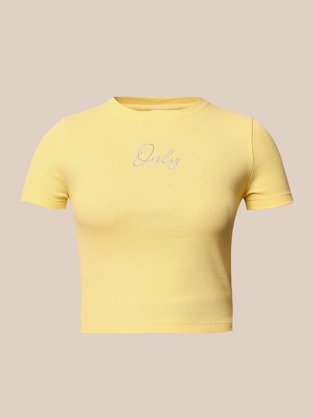 Yellow Logo Print T-Shirt