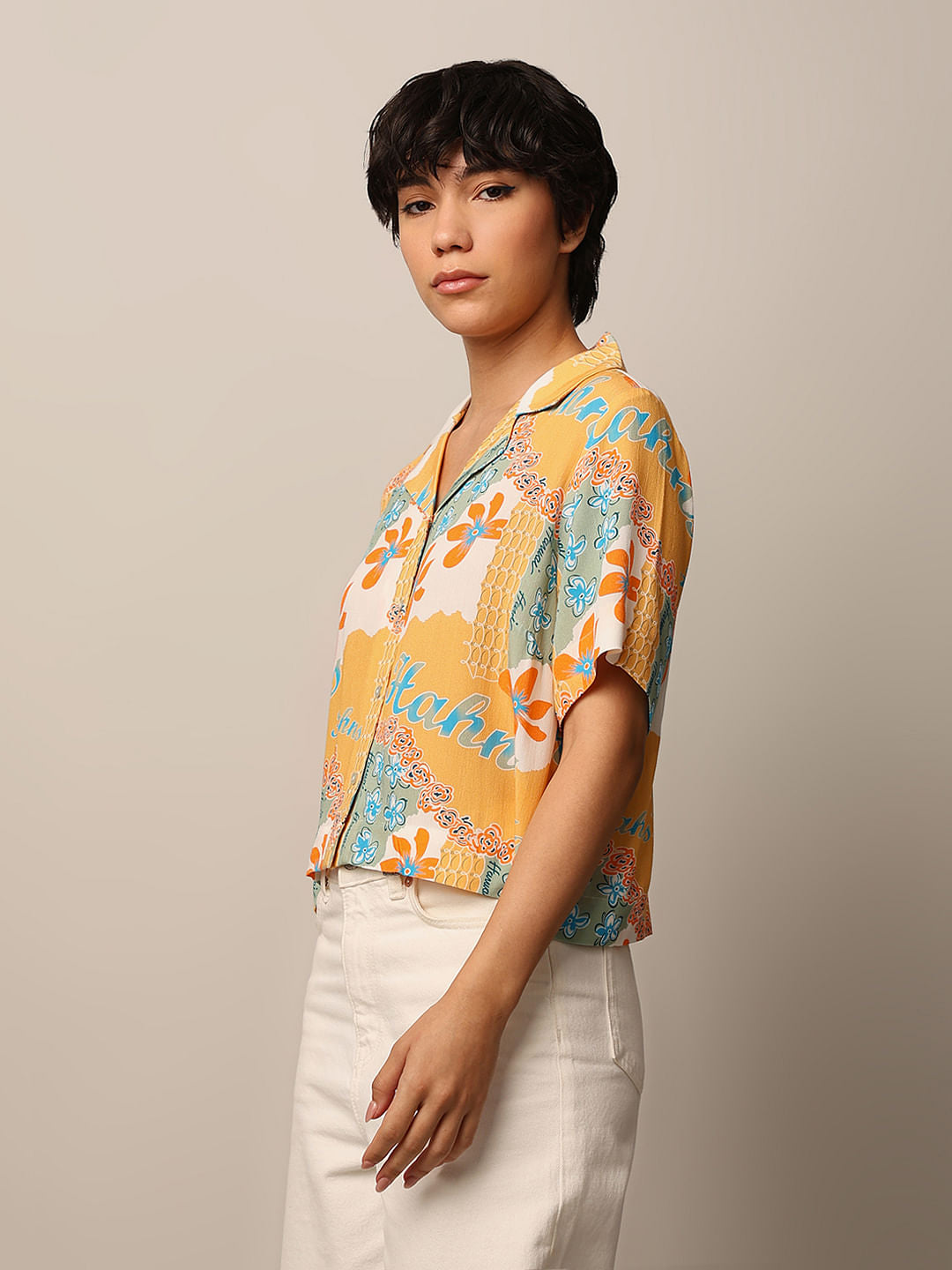 Yellow Printed Shirt