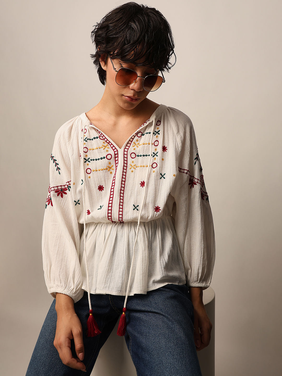 WHITE EMBROIDERED TOP1