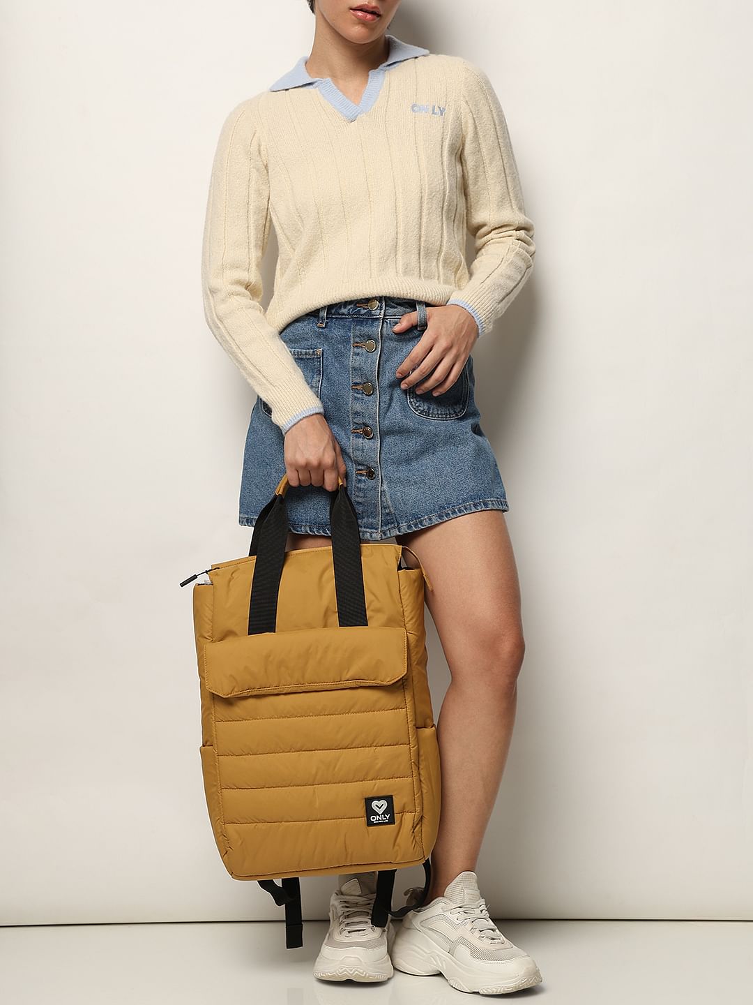Mustard Puffer Backpack