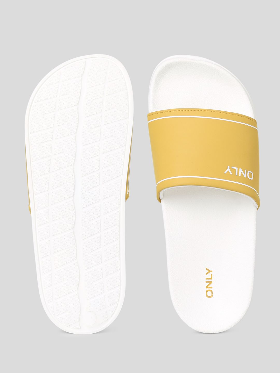 Yellow Colourblocked Sliders