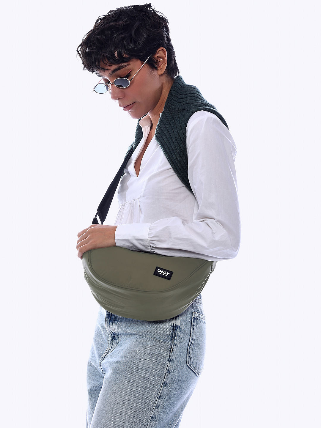 Green Side Sling Bag