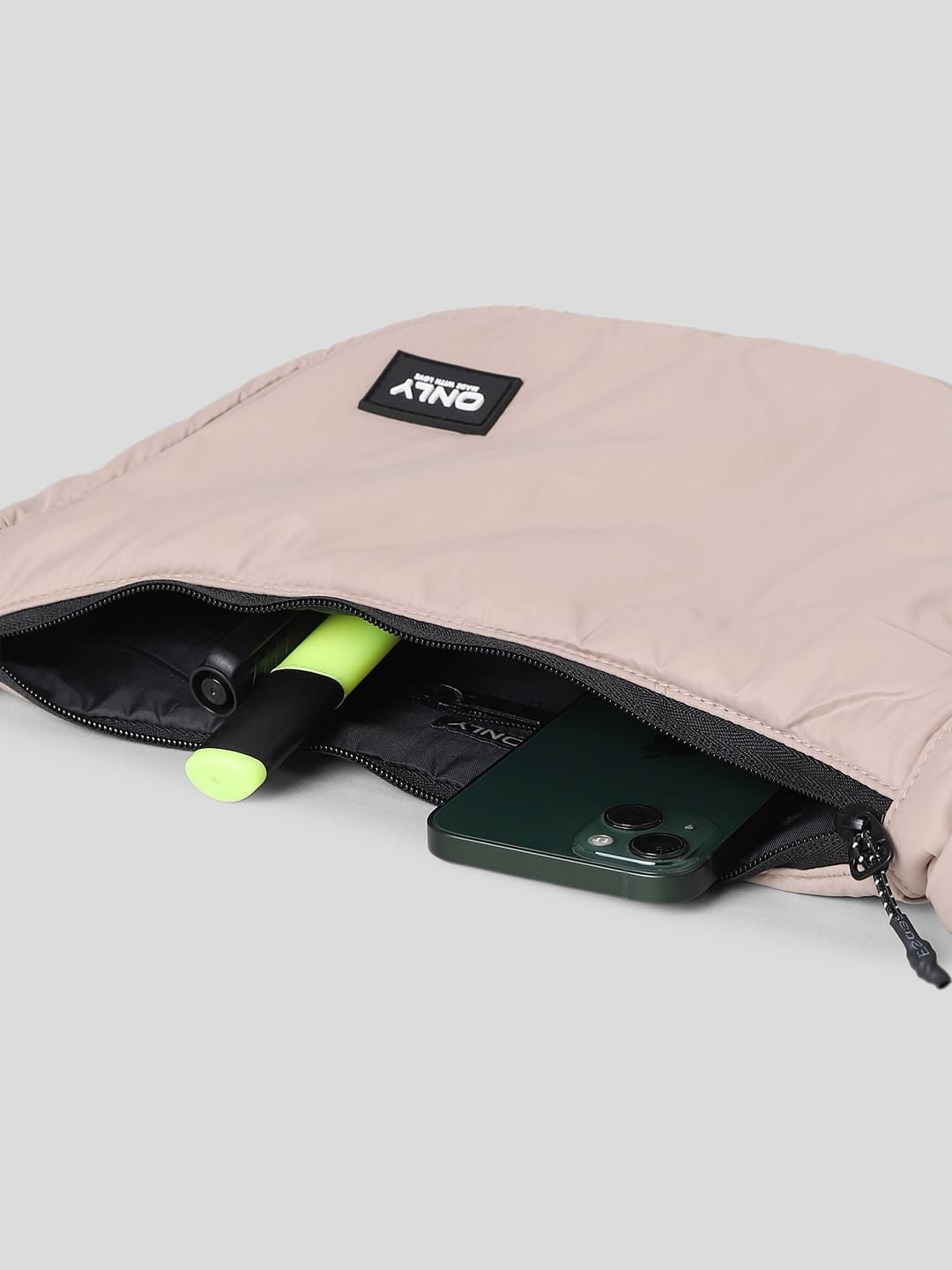 Beige Side Sling Bag