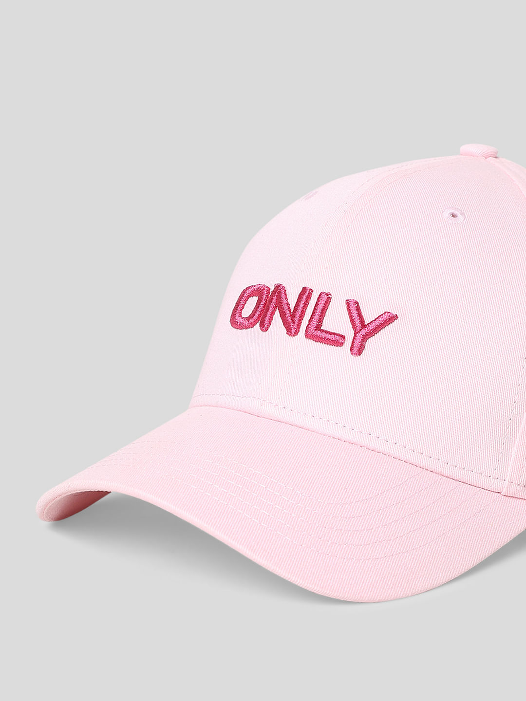 Light Pink Logo Print Cap