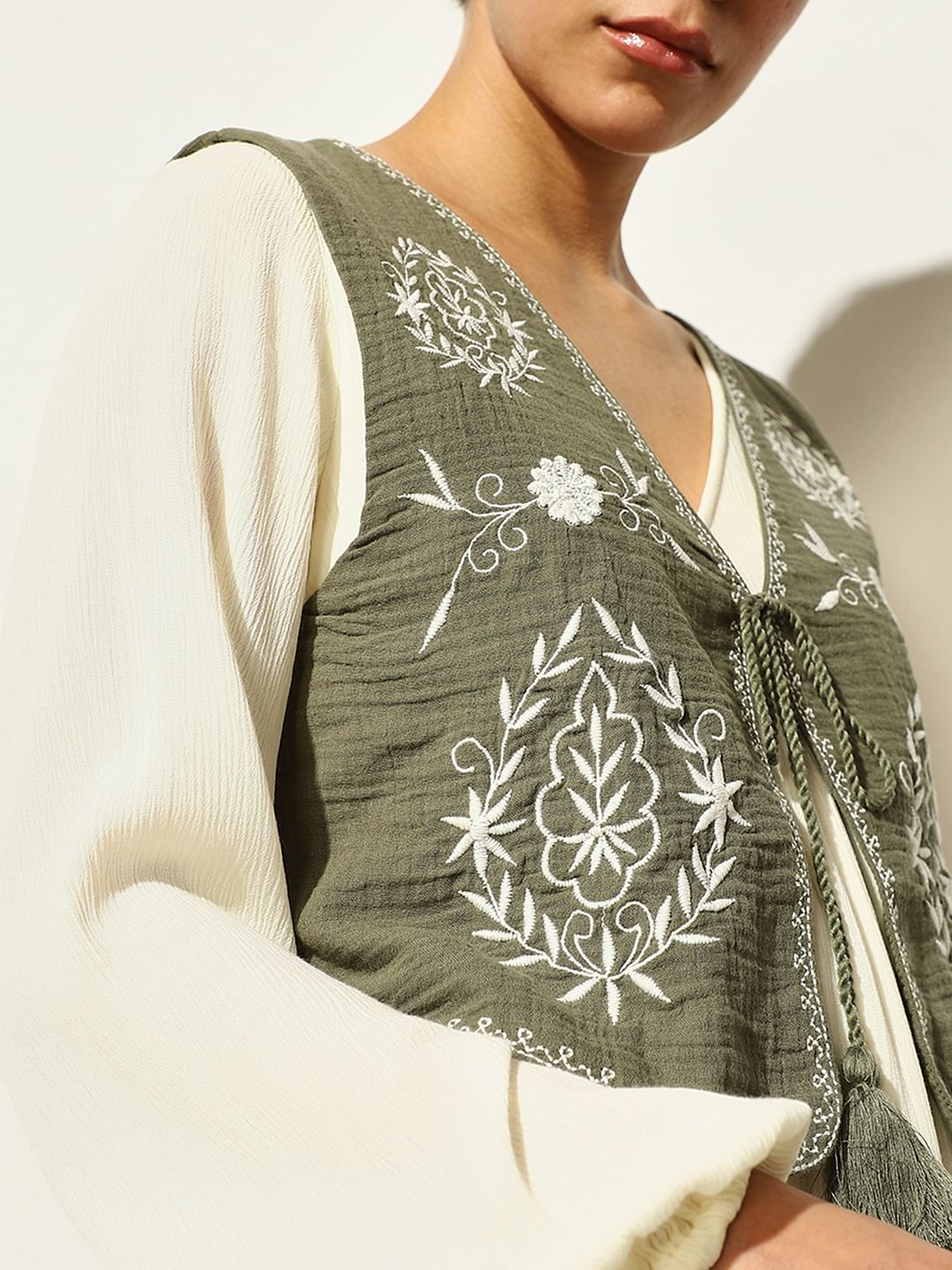 White Embroidered Dress