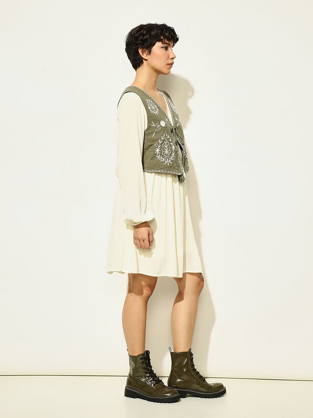 White Embroidered Dress