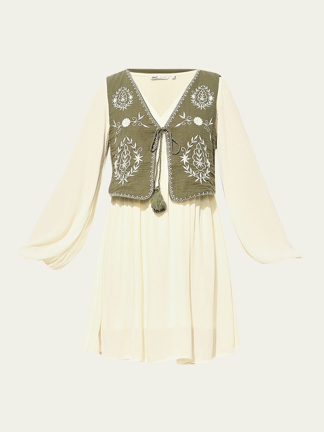 White Embroidered Dress