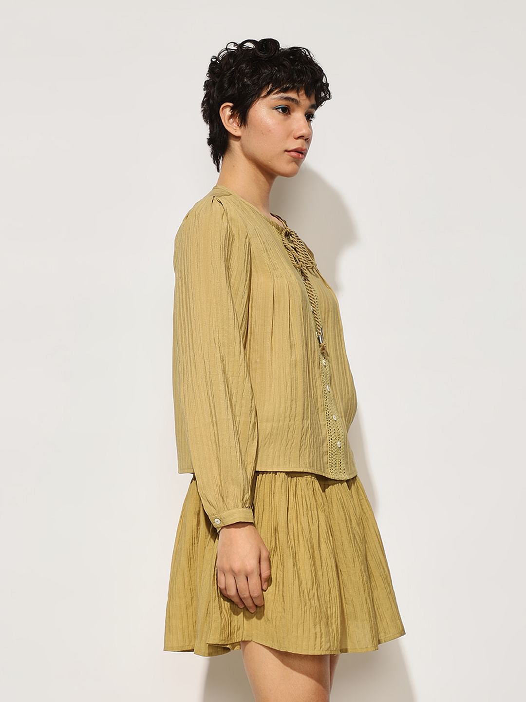 Green Seersucker Co-Ord Set Top