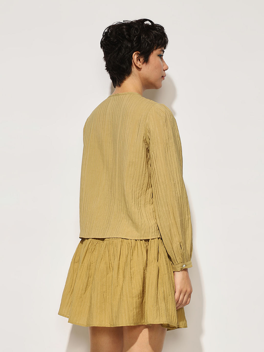 Green Seersucker Co-Ord Set Top