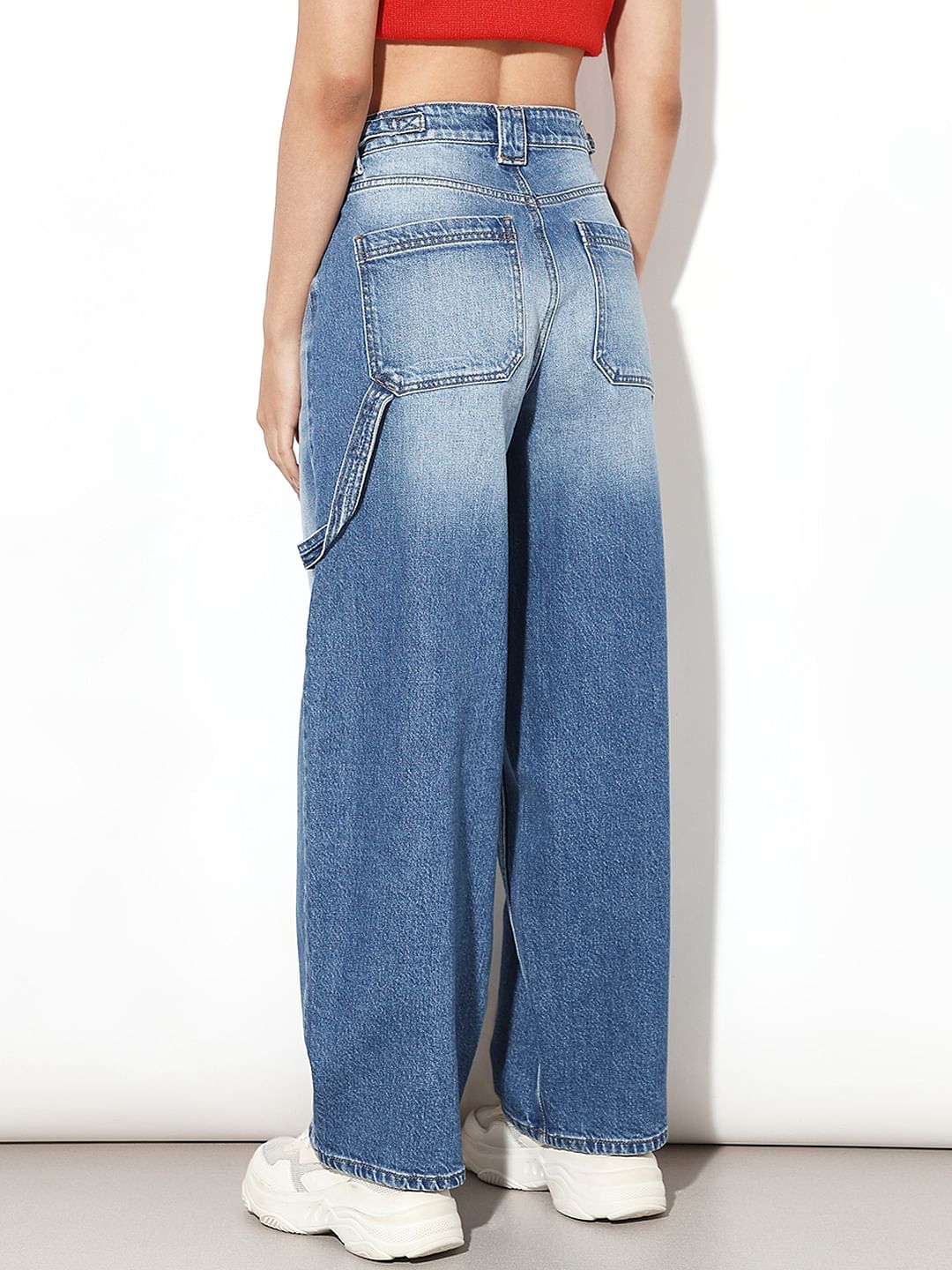 Light Blue High Rise Slouchy Fit Jeans