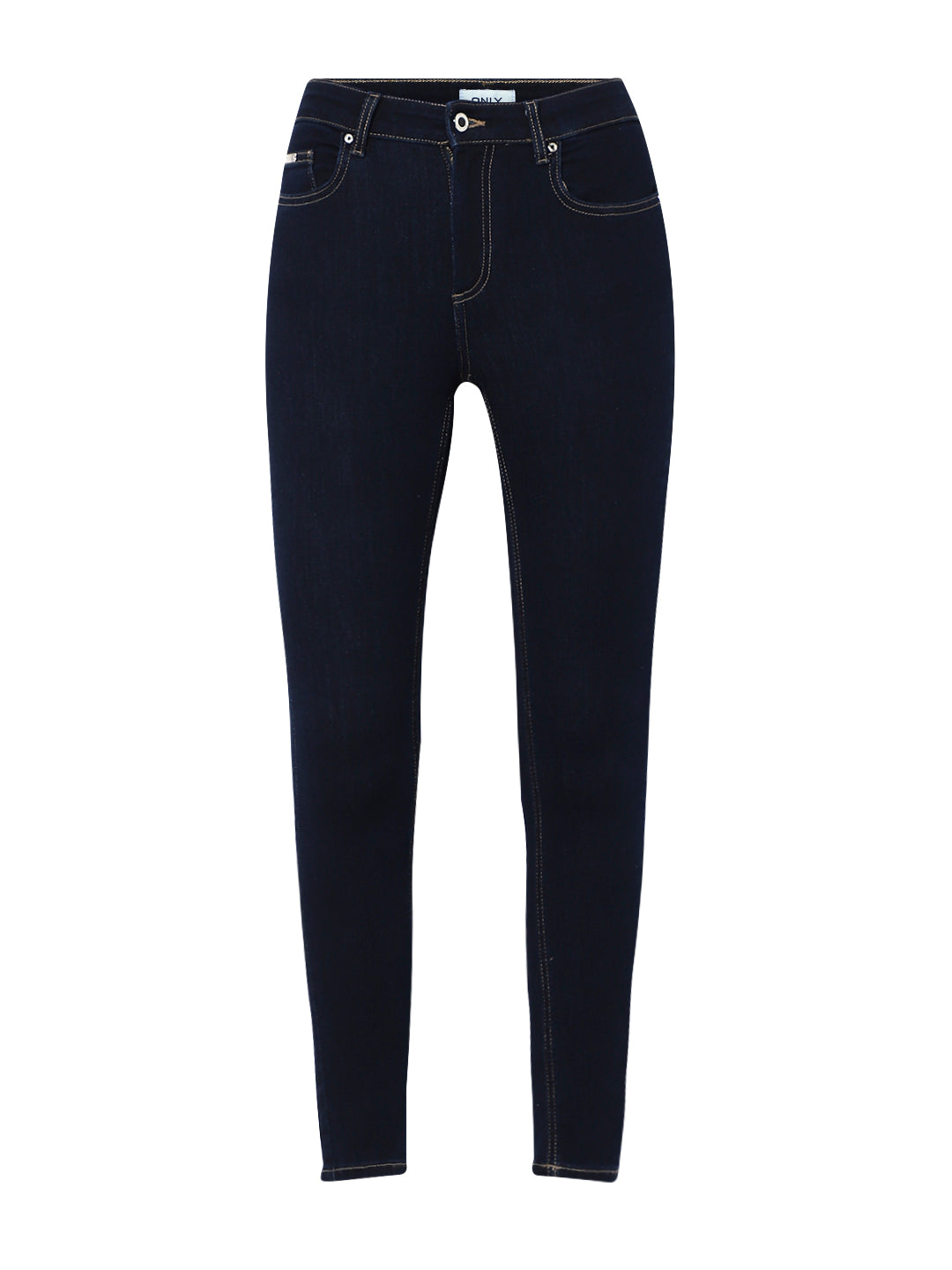 Dark Blue Mid Rise Skinny Jeans