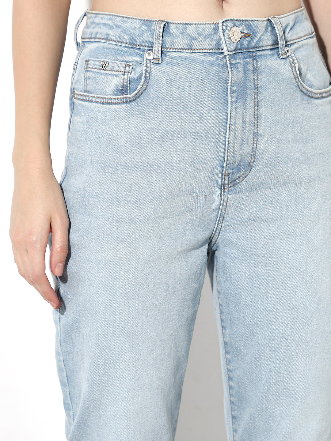 Light Blue High Rise Flared Jeans