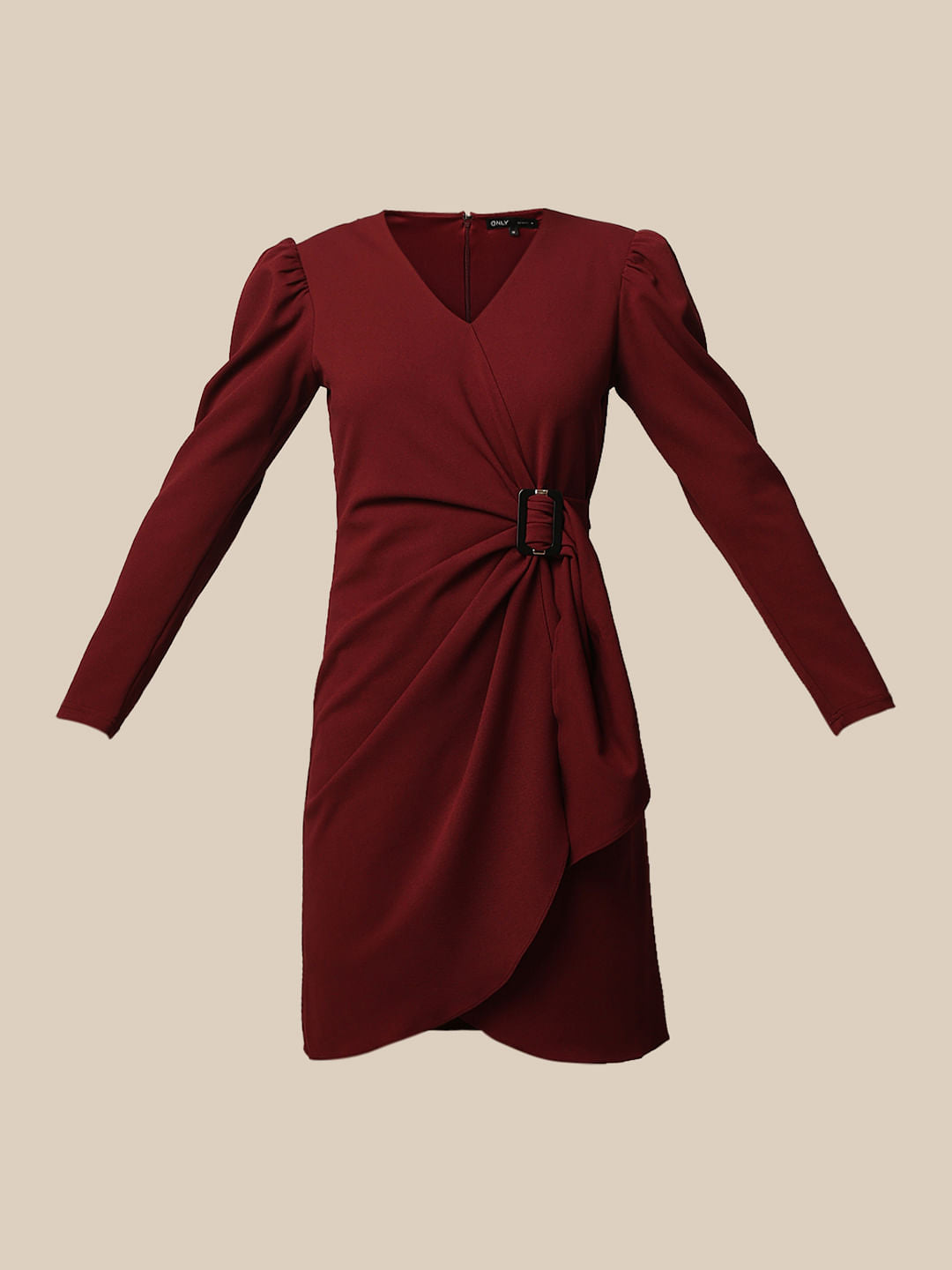 Maroon Wrap Dress