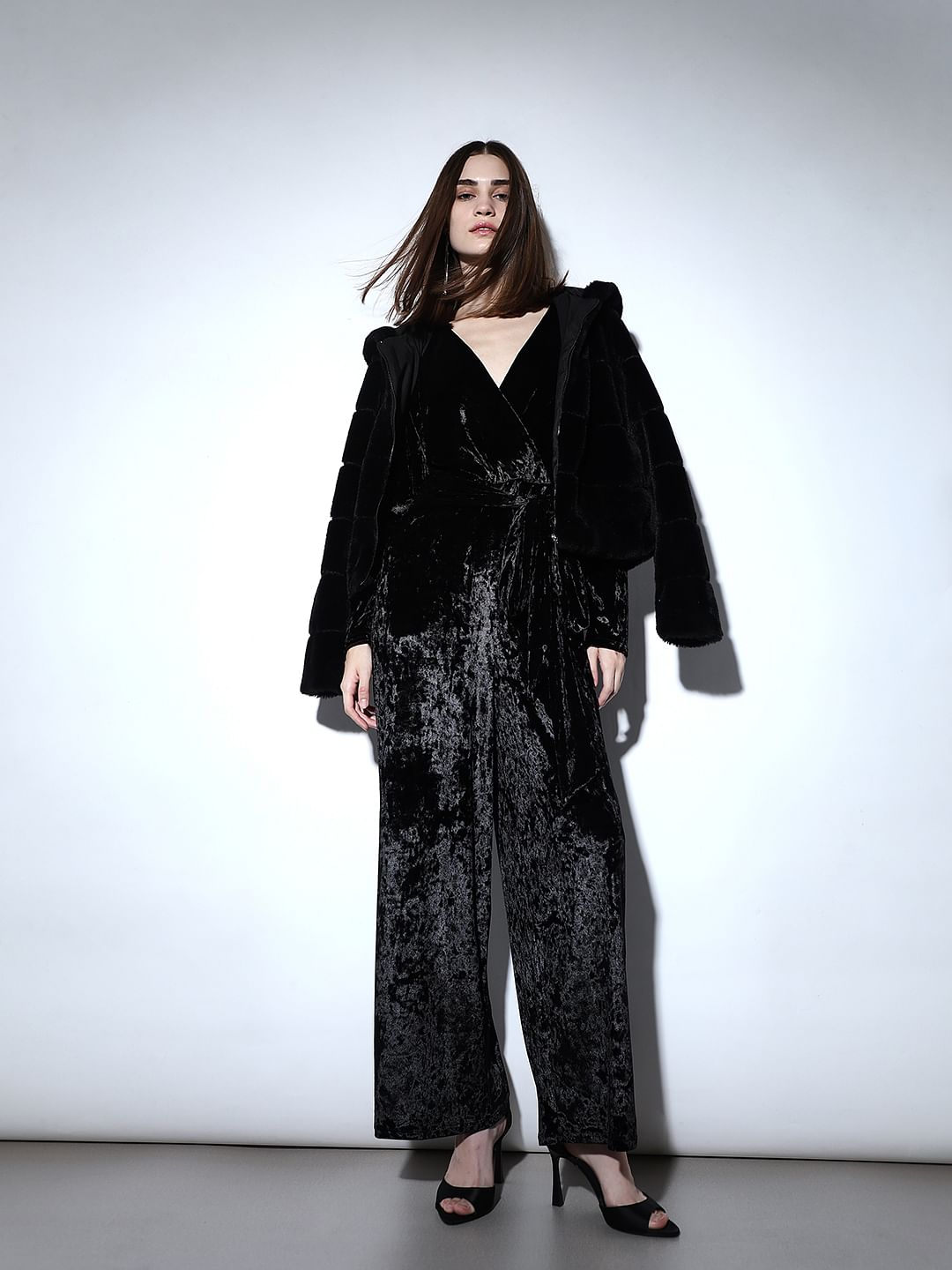Black Velour Jumpsuit