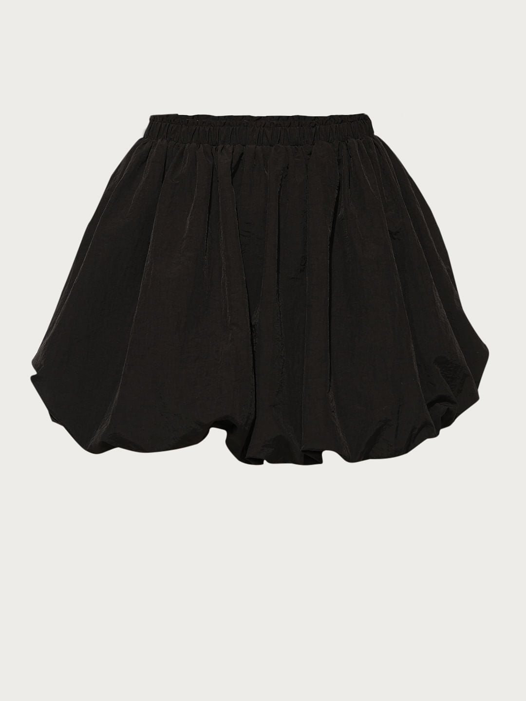 Black Bubble Hem Skirt