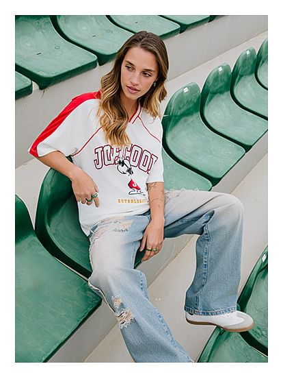 White Peanuts Varsity T-Shirt