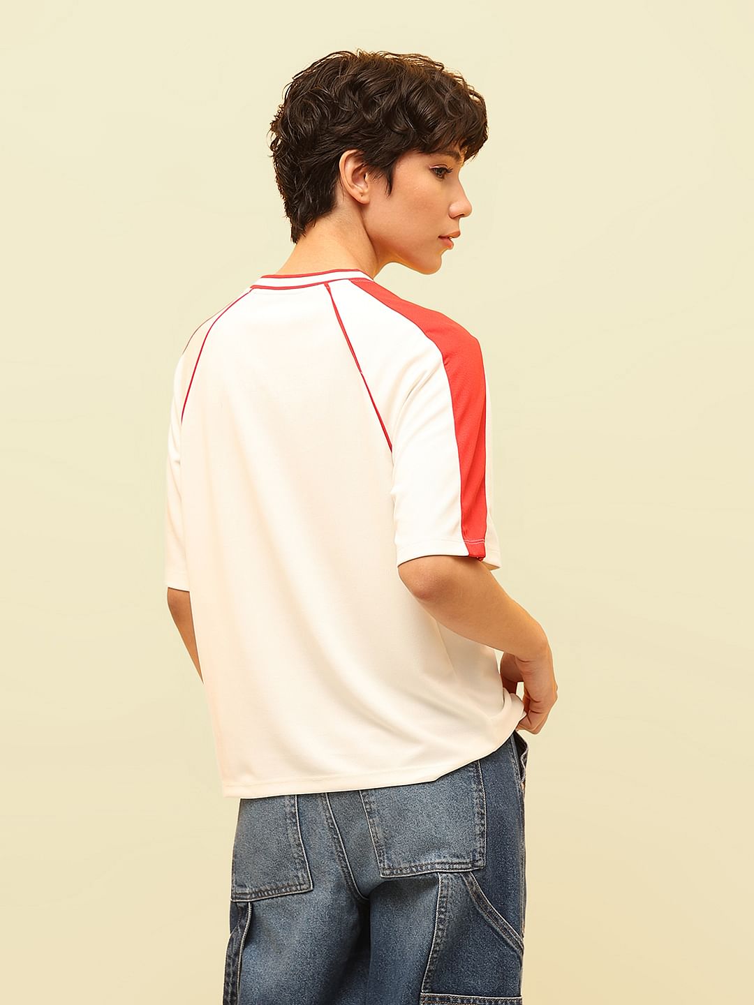 White Peanuts Varsity T-Shirt