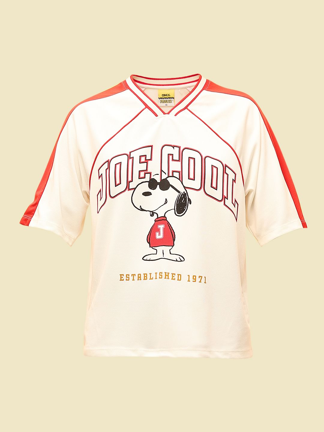 White Peanuts Varsity T-Shirt