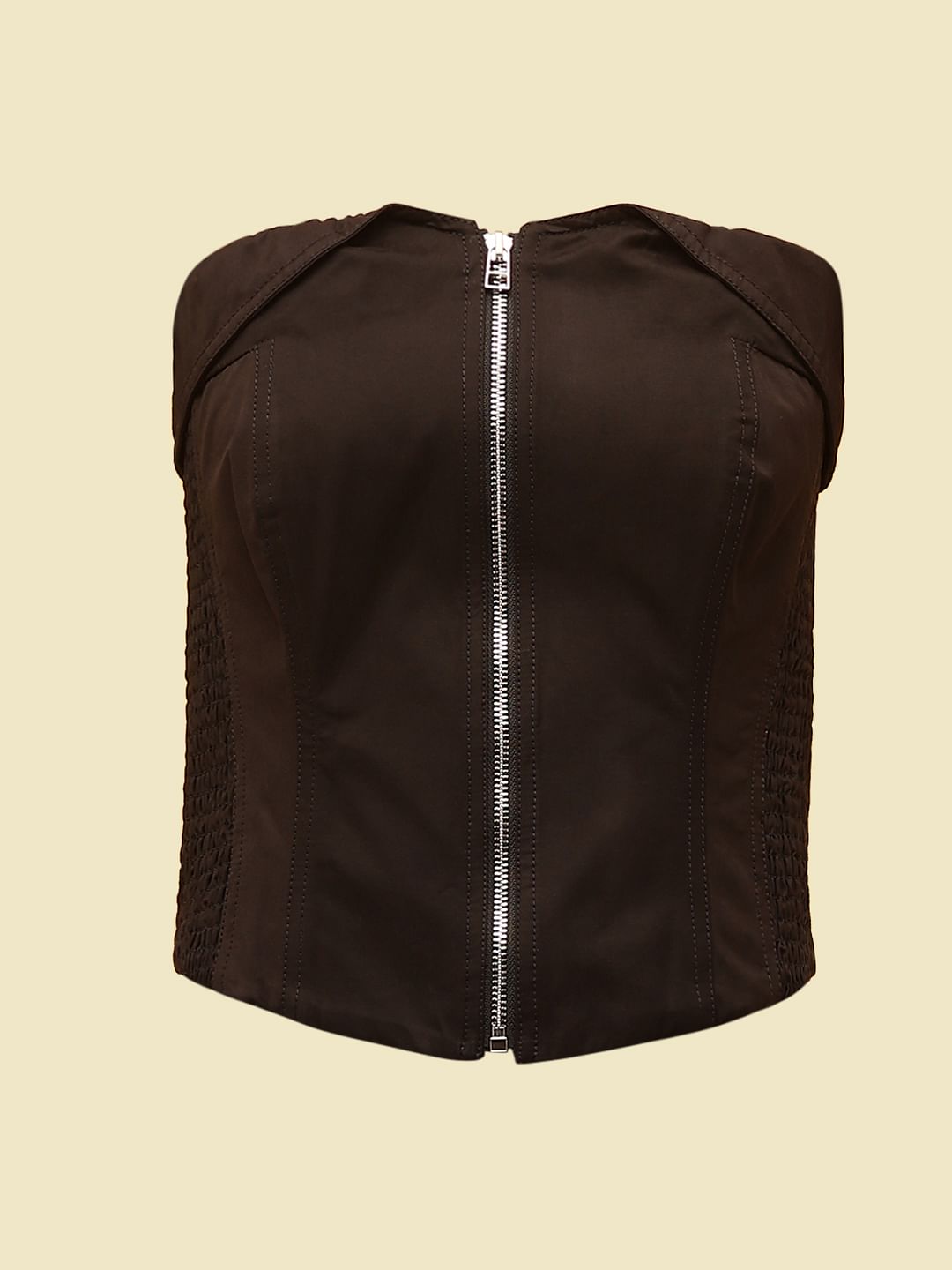 Black Co-Ord Set Bandeau Top