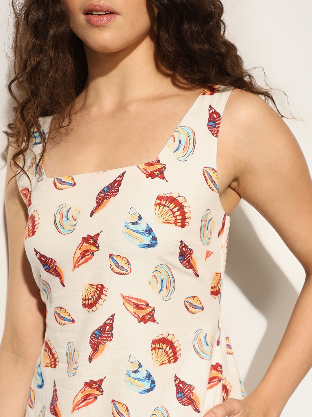 Off-White Sea Shells Print Dress