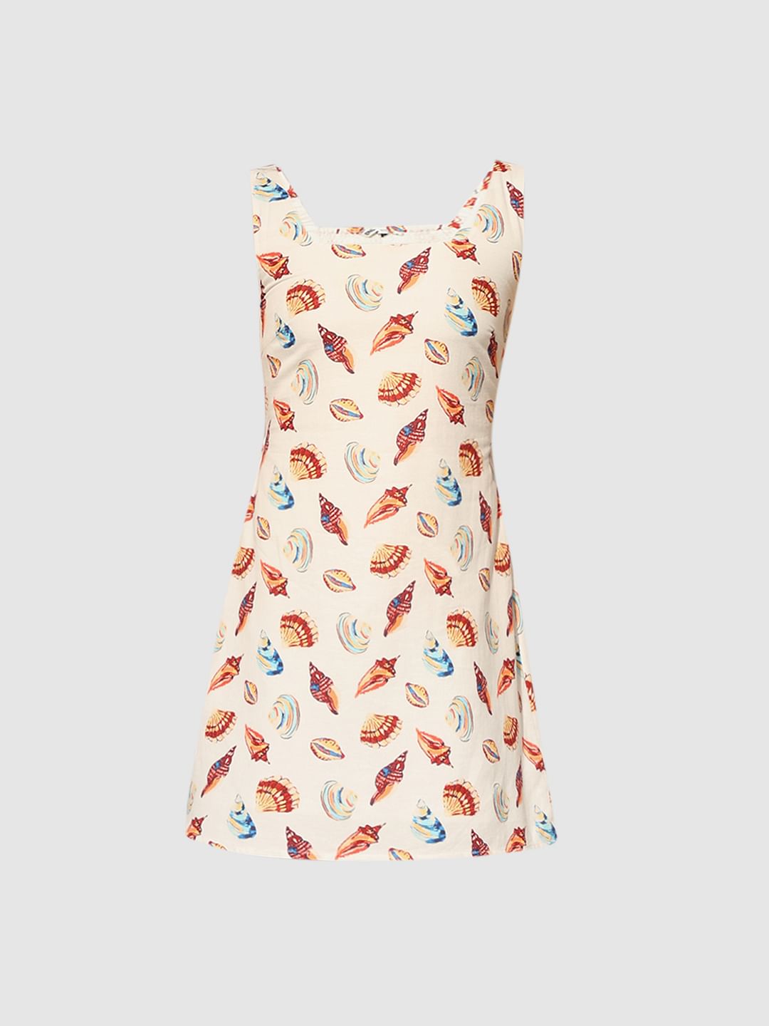 Off-White Sea Shells Print Dress