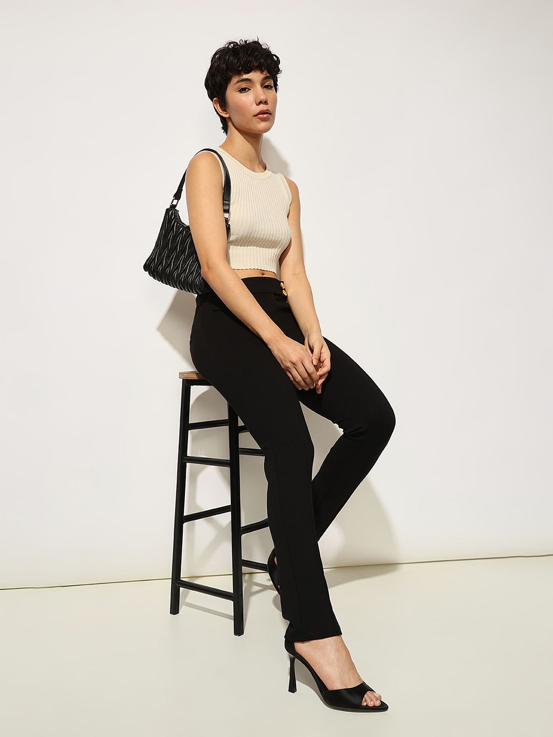 Black Ankle Length Leggings