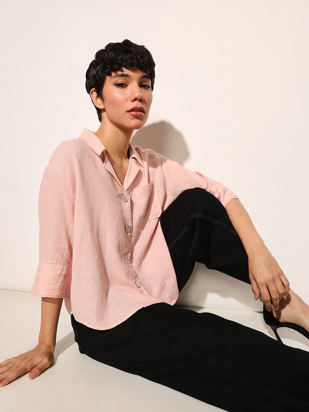 Pink Short Sleeves Shirt